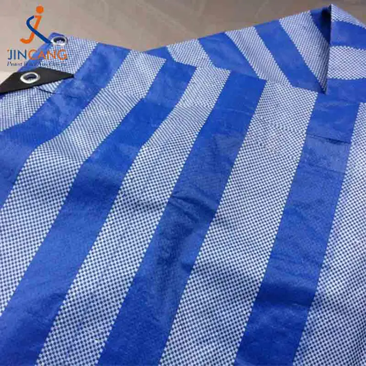 100% recycled material pp tarpaulin na may itim na tatsulok na pinalakas