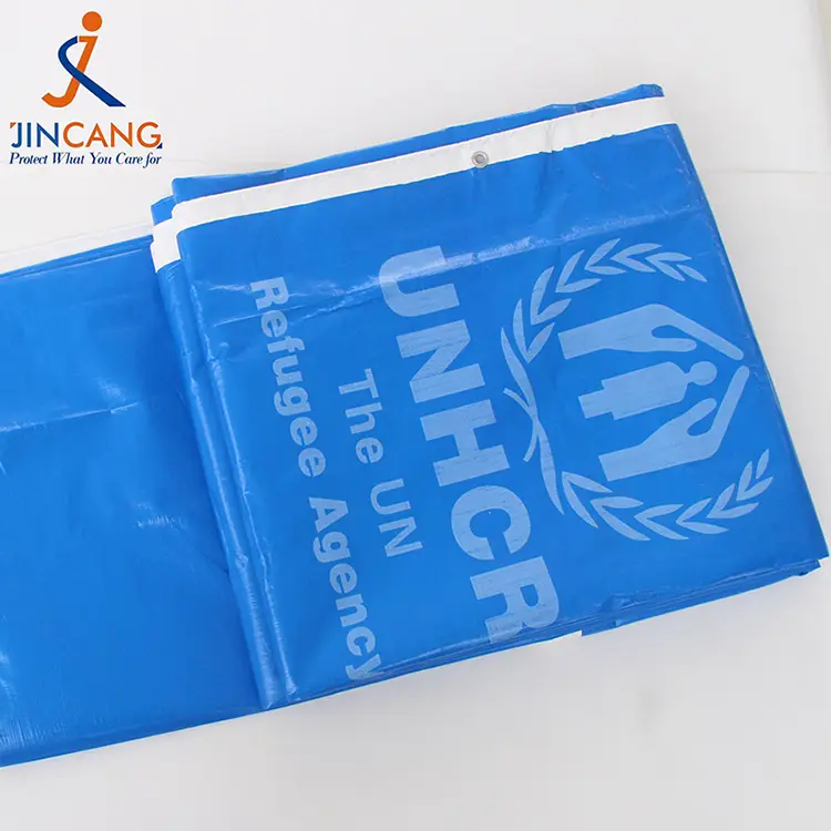 220g asul na puti na may print pe tarpaulin